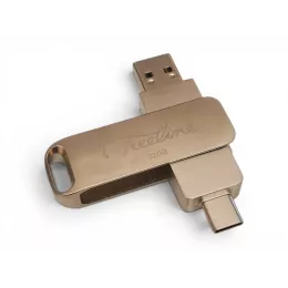 Treeline 32GB 2-in-1 OTG USB flash drive with Type-A and Type-C connectors