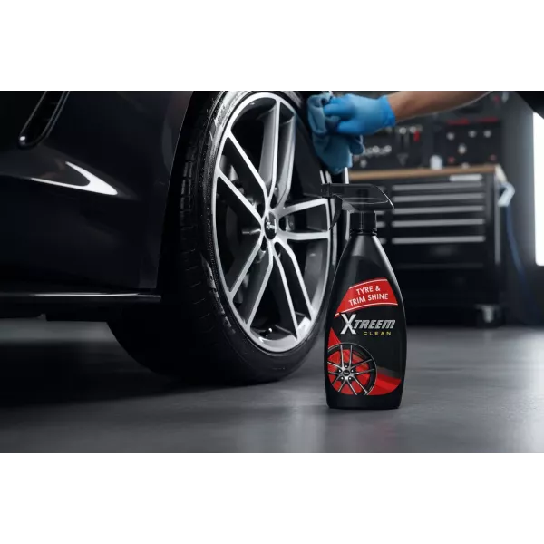 XTREEM CLEAN Tyre & Trim Shine – Premium Tyre Dressing 500ml XTREEM CLEAN Tyre & Trim Shine 500ml spray bottle