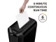 Fellowes LX65 Cross-Cut Shredder Angled View Angled view of the Fellowes Powershred LX65 black cross-cut paper shredder