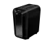 Fellowes LX65 Cross-Cut Shredder Angled View Angled view of the Fellowes Powershred LX65 black cross-cut paper shredder