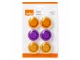 Nobo Magnetic Whiteboard Magnets 30mm assorted 6 pack shown in front blister pack view