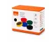 Nobo Magnetic Whiteboard Magnets 38mm assorted 10 pack shown in angled box packaging view
