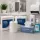 Washroom and hygiene supplies including paper hand towels, toilet paper, tissues, hand wash and soap dispensers
