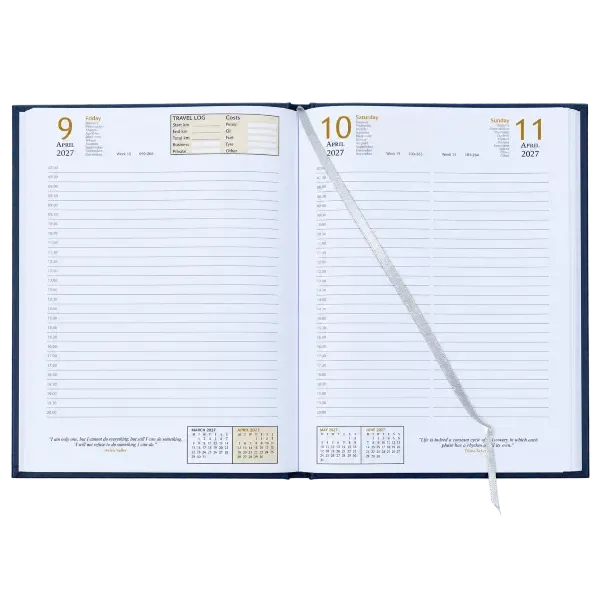 2027 A4 Diary Regency Black - Page a Day