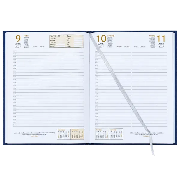 2027 A4 Diary Regency Blue - Page a Day