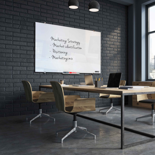 PARROT Glass Whiteboard Magnetic 1200 X 900mm Parrot Products Glass Whiteboard Magnetic 1200 X 900mm