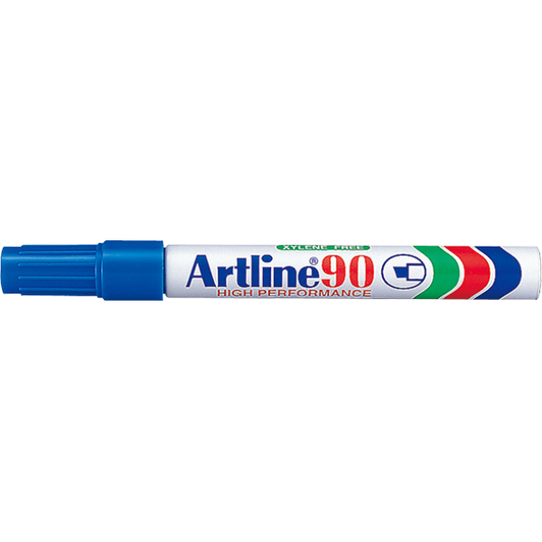 Artline EK-90 Chisel Tip Permanent Marker - Blue