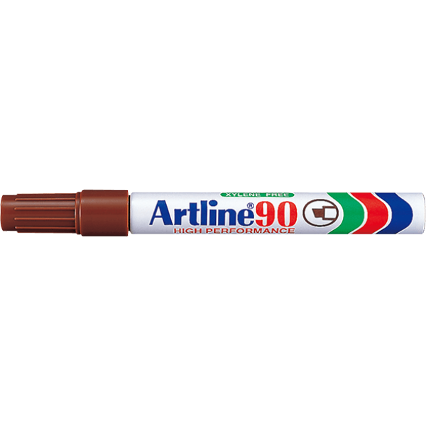 Artline EK-90 Chisel Tip Permanent Marker - Brown Artline EK-90 Chisel Tip Permanent Marker - Brown