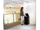 Fellowes AutoMax 350C shredder front angled view Fellowes AutoMax 350C P-4 cross-cut auto feed shredder front angled view