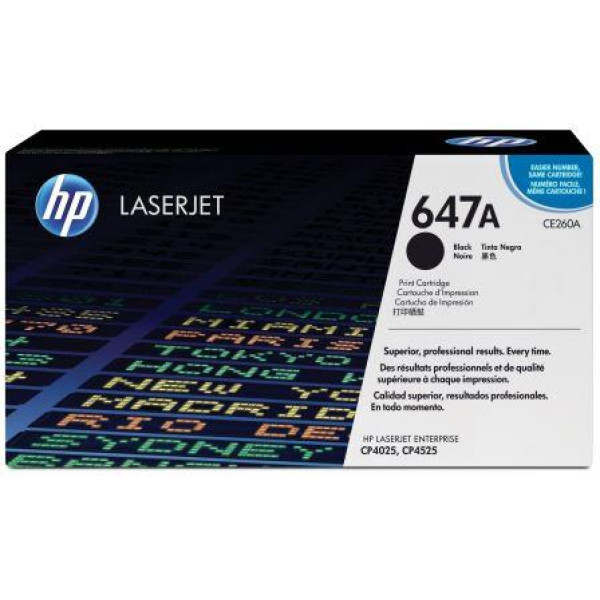 HP 647A Black Original Toner Cartridge (CE260A) HP 647A Black Original Toner Cartridge (CE260A)