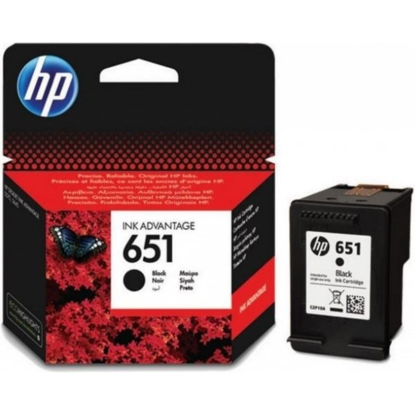 HP 651 Black Original Ink Cartridge (C2P10AE)