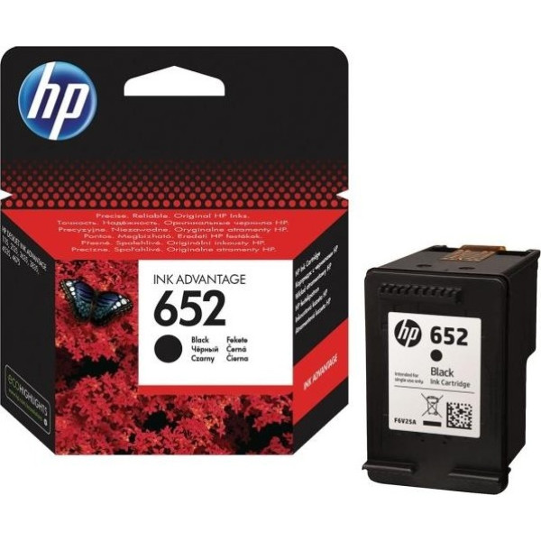 HP 652 Black Original Ink Cartridge (F6V25AE)