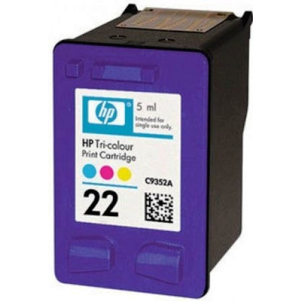 HP 22 Tri-Colour Original Ink Cartridge (C9352AE) HP 22 Tri-Colour Original Ink Cartridge (C9352AE)