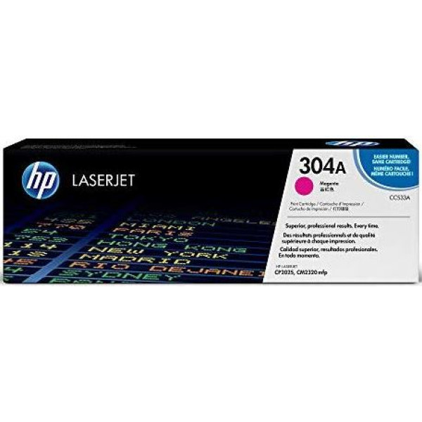 HP 304A Magenta Original Toner Cartridge (CC533A) HP 304A Magenta Original Toner Cartridge (CC533A)