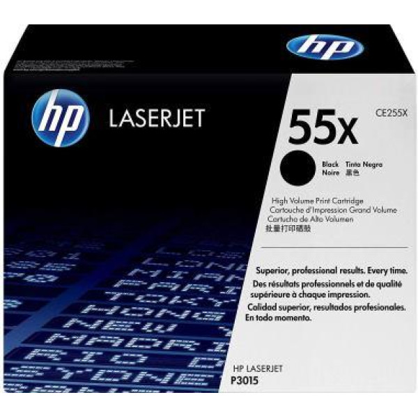 HP 55X Black High Yield Original Toner Cartridge (CE255X) HP 55X Black High Yield Original Toner Cartridge (CE255X)