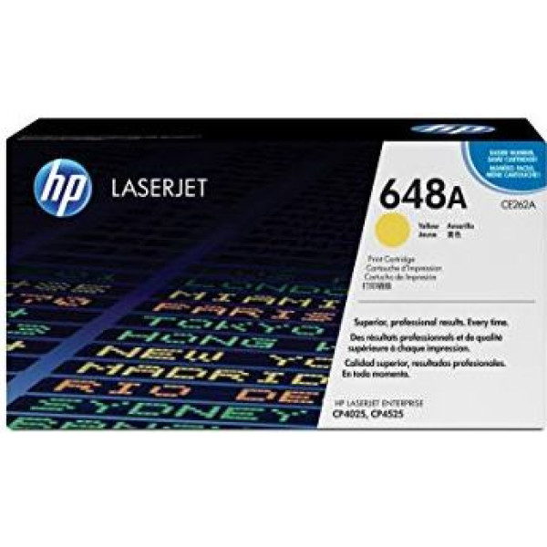 HP 648A Yellow Original Toner Cartridge (CE262A) HP 648A Yellow Original Toner Cartridge (CE262A)