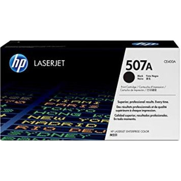 HP 507A Black Original Toner Cartridge (CE400A)