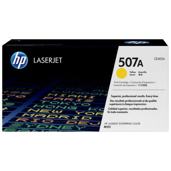 HP 507A Yellow Original Toner Cartridge (CE402A) HP 507A Yellow Original Toner Cartridge (CE402A)