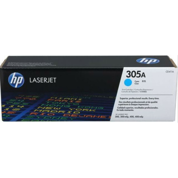 HP 305A Cyan Original Toner Cartridge (CE411A) HP 305A Cyan Original Toner Cartridge (CE411A)