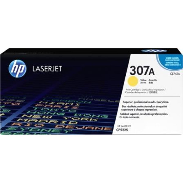 HP 307A Yellow Original Toner Cartridge (CE742A)