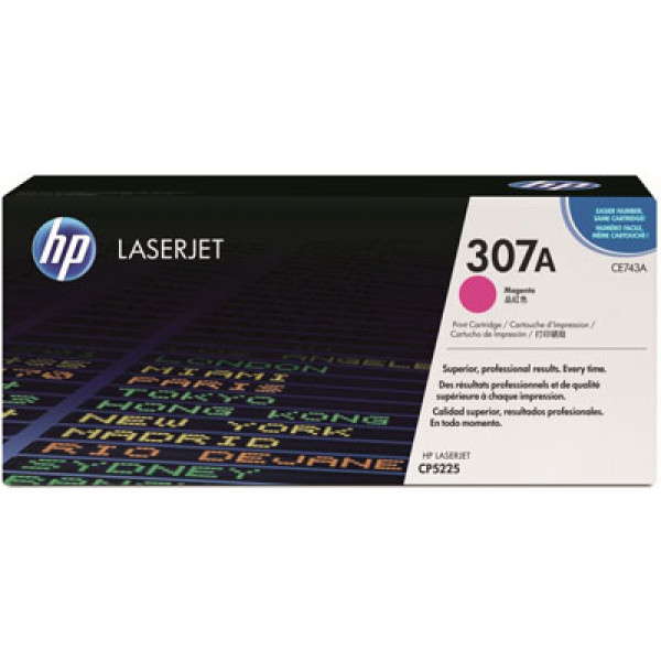 HP 307A Magenta Original Toner Cartridge (CE743A)