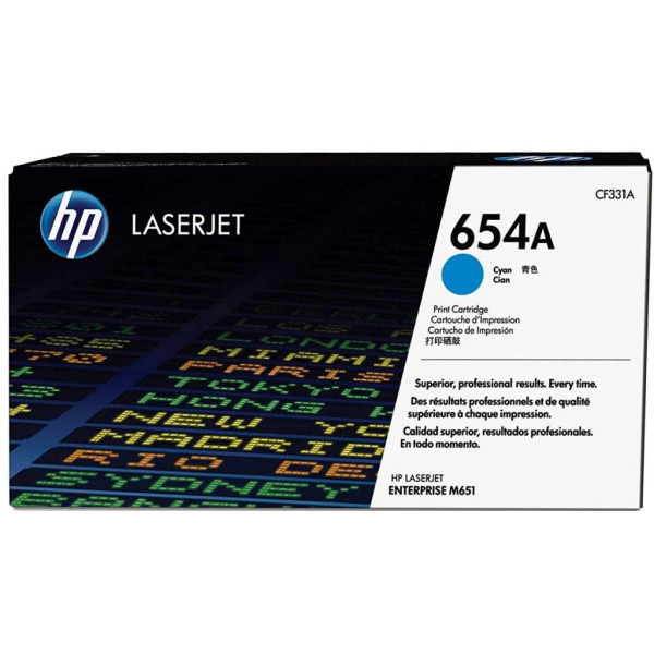 HP 654A Cyan Original Toner Cartridge (CF331A) HP 654A Cyan Original Toner Cartridge (CF331A)