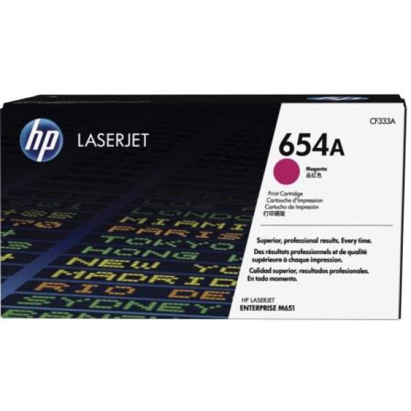 HP 654A Magenta Original Toner Cartridge (CF333A) HP 654A Magenta Original Toner Cartridge (CF333A)
