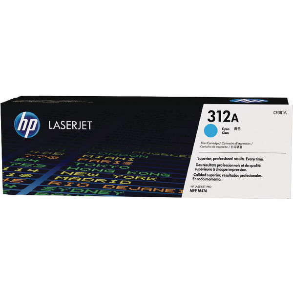 HP 312A Cyan Original Toner Cartridge (CF381A) HP 312A Cyan Original Toner Cartridge (CF381A)