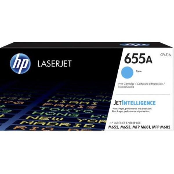 HP 655A Cyan Original Toner Cartridge (CF451A)
