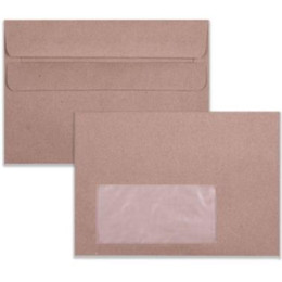LEO - C6 Envelopes Manilla Window Self-Seal (Box 500)