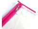 MEECO A4 Book Bag Clear PVC with Zip Pink MEECO A4 Book Bag Clear PVC with Zip Pink