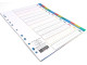 MEECO A4 Plastic 12-Tab Divider - Not Printed