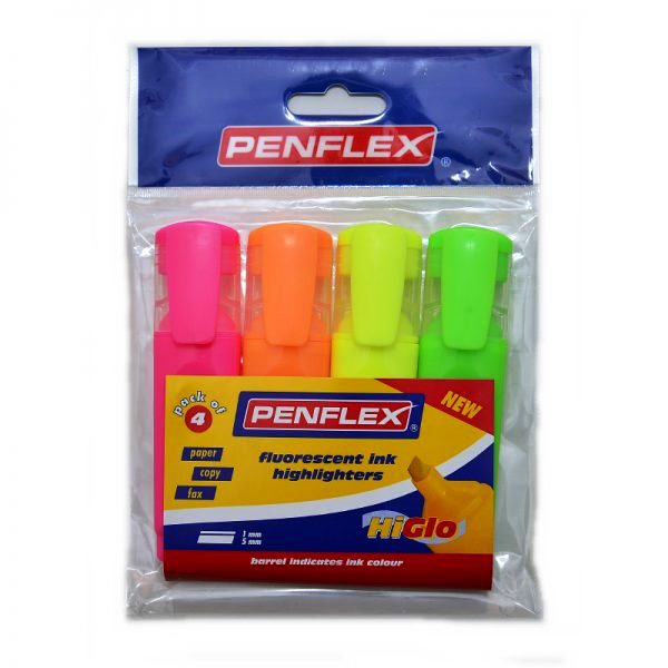 PENFLEX Higlo Highlighters - Wallet 4