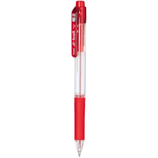 Pentel BK127B E-Ball 0.7mm Retractable Ballpoint Pen Red Pentel BK127B E-Ball 0.7mm Retractable Ballpoint Pen Red