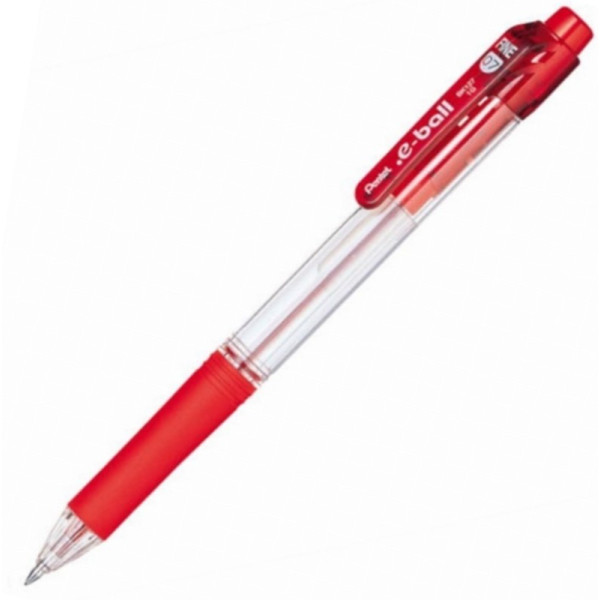 Pentel BK127B E-Ball 0.7mm Retractable Ballpoint Pen Red Pentel BK127B E-Ball 0.7mm Retractable Ballpoint Pen Red