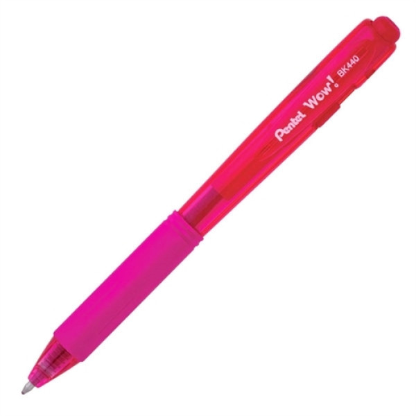 Pentel BK440P Retractable 1.0mm Ballpoint Pen Pink