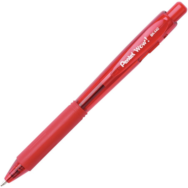Pentel BK440B Retractable 1.0mm Ballpoint Pen Red
