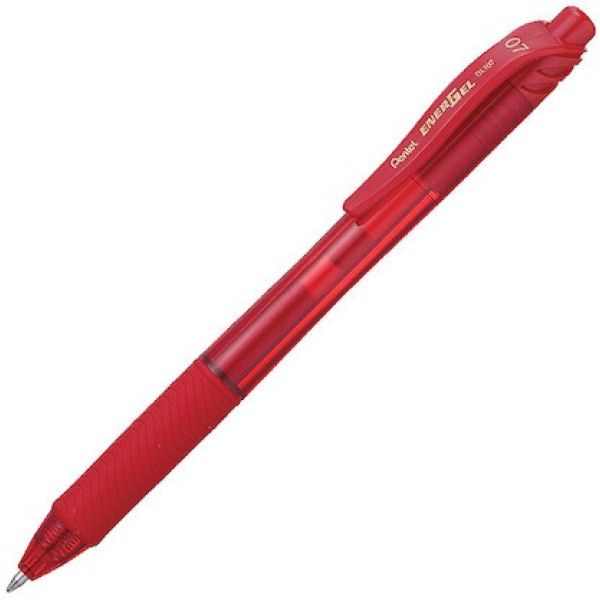 PENTEL BL107B EnerGel X Retractable Gel Roller Pen 0.7mm Red
