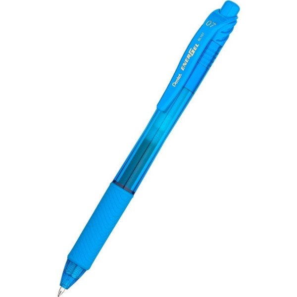 PENTEL BL107S EnerGel X Retractable Gel Roller Pen 0.7mm Light Blue