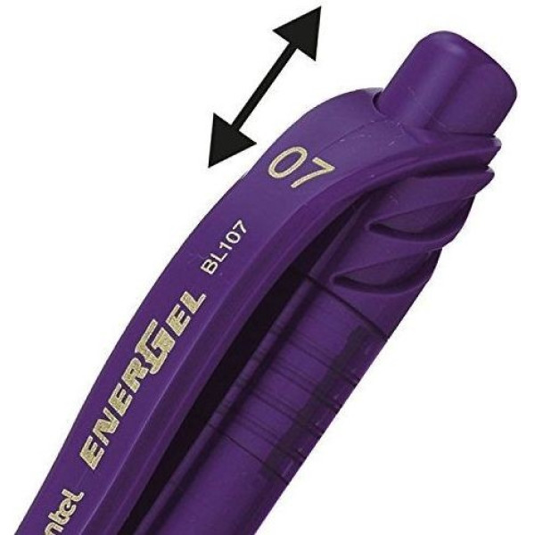 PENTEL BL107V EnerGel X Retractable Gel Roller Pen 0.7mm Violet