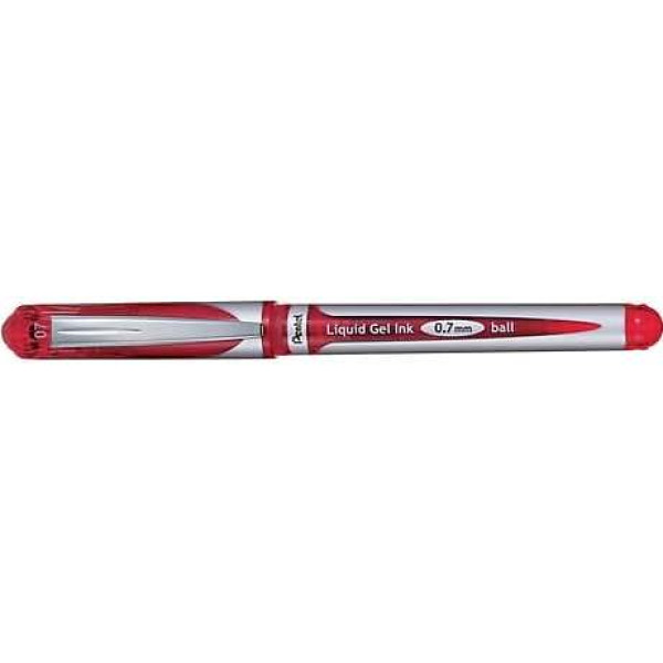 PENTEL BL57B EnerGel 0.7mm Metal Tip Gel Rollerball Pen Red