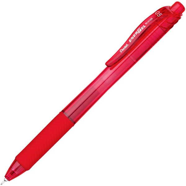 PENTEL BLN105B EnerGel X Retractable Gel Roller Pen 0.5mm Red