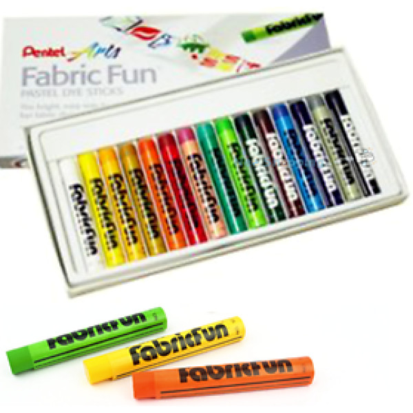 PENTEL Fabric Fun Dye Pastels Set - 15s