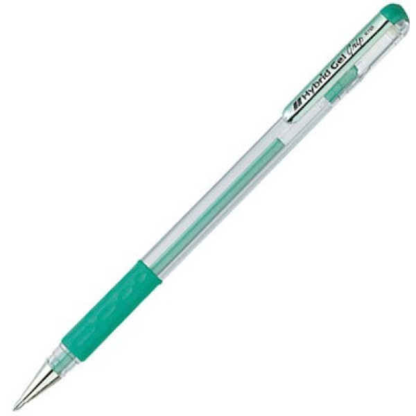 PENTEL Hybrid Gel Grip Roller Pen Green Metallic PENTEL Hybrid Gel Grip Roller Pen Green Metallic