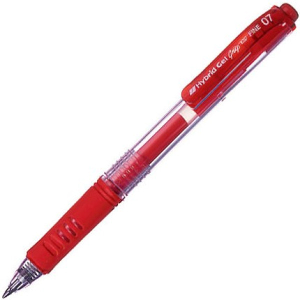 PENTEL K157B Hybrid 0.7mm Gel Retractable Pen Red