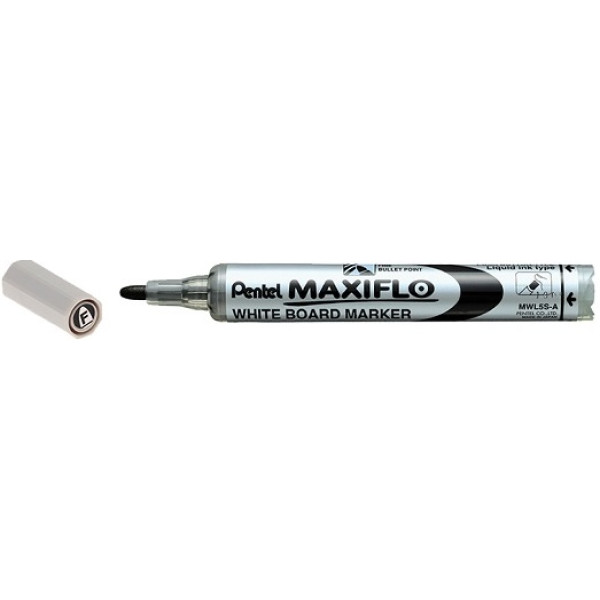 PENTEL Maxiflo Pump-it Whiteboard Marker Bullet Tip BLACK PENTEL Maxiflo Pump-it Whiteboard Marker Bullet Tip BLACK