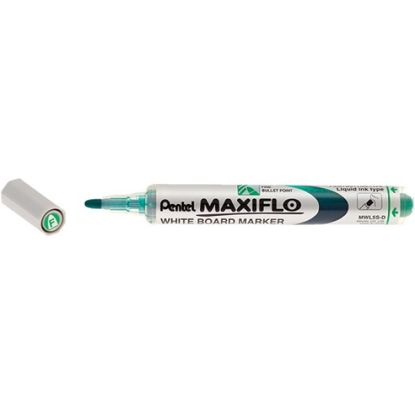 PENTEL Maxiflo Pump-it Whiteboard Marker Bullet Tip GREEN