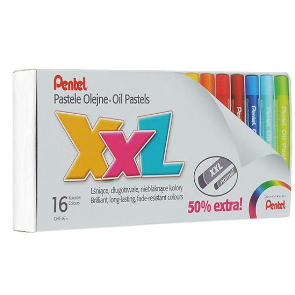 PENTEL XXL Oil Pastels 16 Colour Set PENTEL XXL Oil Pastels 16 Colour Set