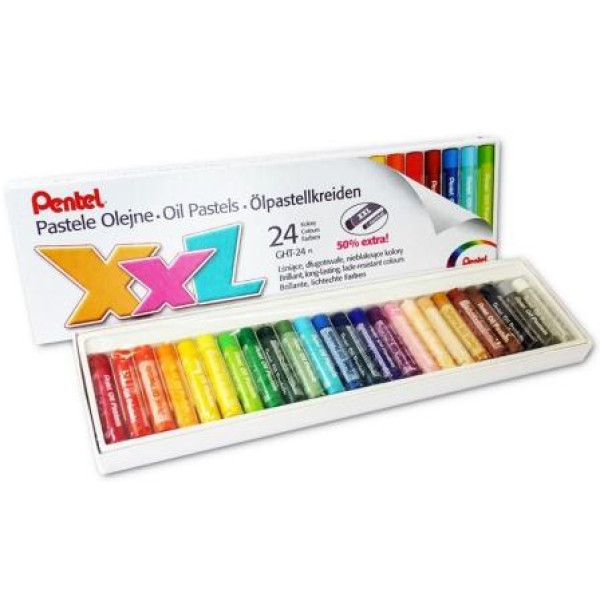 PENTEL XXL Oil Pastels 24 Colour Set PENTEL XXL Oil Pastels 24 Colour Set