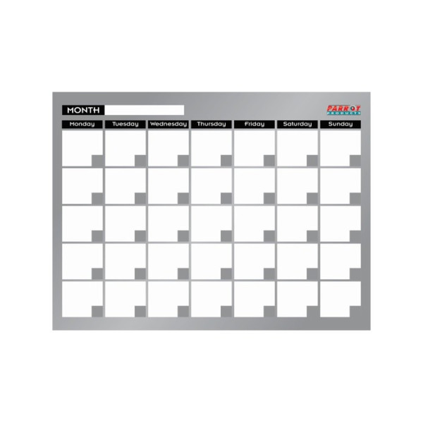 PARROT Monthly Planner Cast Acrylic 600 x 450mm PARROT Monthly Planner Cast Acrylic 600 x 450mm